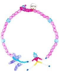 Tillie Beads - Pup Skeleton Bead Necklace - Lyst