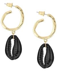 Adriana Pappas Designs - Hammered Hoop Shell Drops - Lyst