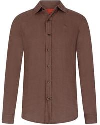Maison Tangerine - Neutrals Tobacco Linen Shirt For - Lyst