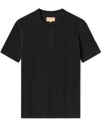 Weston Jon Boucher - Ss Mandarin Collar Slim Fit Knit Henley - Lyst