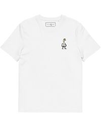 Anchor and Crew - Dapper Duck Actual Life Organic Cotton Embroidered T-Shirt - Lyst
