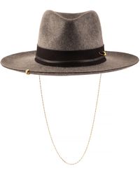Shaded the Label - Kynance Wool Fedora Hat With Sterling Jewellery - Lyst