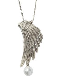 Janus Edinburgh - Alata Large Guardian Angel Wing Sterling Necklace - Lyst