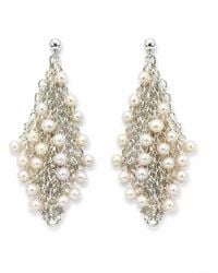 Saachi - Cascading Pearl Statement Earrings - Lyst