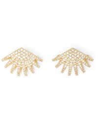 Shabella Nyc - Mini Olympia Earrings Crystal - Lyst