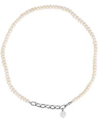 SALLY SKOUFIS - New Moon Necklace With Natural Pearl - Lyst