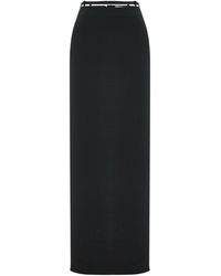 Maison sél - Maxi Noir Désir Skirt – - Lyst