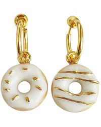 POPORCELAIN - Mini Porcelain Doughnut Clip On Earrings - Lyst