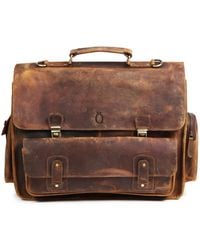 Dötch Leather - Ranga Handmade Leather Briefcase Laptop Bag - Lyst