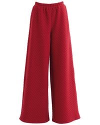 Louche - Flory Scallop Quilt Wide Leg Trouser - Lyst