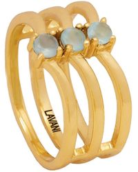 Lavani Jewels - Aquamarine Triple Cotton Ring - Lyst