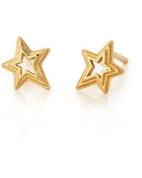 Nellou Jewellery - Stellar Starburst Stud Earrings Plated Sterling - Lyst