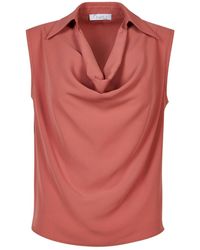 Maan Istanbul - Shirt Collar Silk Blouse - Lyst