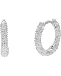 Spero London - Sterling Textured Pebble Hoops - Lyst