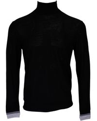 lords of harlech - Ronald Merino Turtleneck Sweater In Black - Lyst