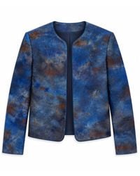 Stovaria - Midnight Pure Silk Statement Jacket - Lyst