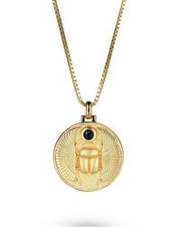 Vermaye Switzerland - Scarab Onyx Necklace Vermeil Boxchain - Lyst