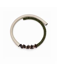 WAIWAI - Off Moss Choker With Smoky Quartz Crystals - Lyst