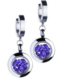 My Little Nature - Dangle Earrings With Natural Stones- Designer Jewelry Huggie Earrings - Lyst