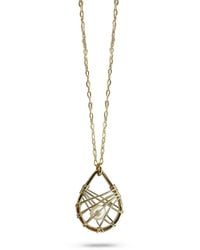 Greyewolfe - Small Teardrop Caged Pearl Necklace - Lyst