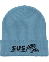 Anchor and Crew - Light Sus Gen. Organic Cotton Embroidered Beanie - Lyst
