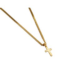 Posh Totty Designs - Plated Small Cross Necklace - Lyst