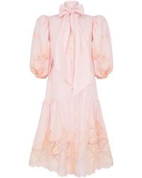 Lisa The Label - Le Jardin Papillon Bow Shirt Dress - Lyst