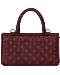F3Rog by Rana - Burgundy & Woven Leather Crossbody Piraye Bag - Lyst