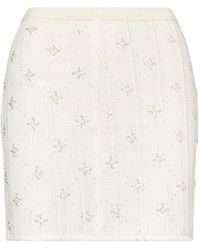 Amy Lynn - Neutrals Lucia Cream Crochet Embellished Mini Skirt - Lyst