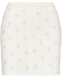 Amy Lynn - Neutrals Lucia Cream Crochet Embellished Mini Skirt - Lyst