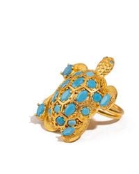 Ebru Jewelry - Protective Turtle & Chunky Adjustable Ring - Lyst