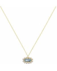 Agora Jewellery - Arabella 14K Topaz Pearl Necklace - Lyst