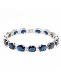 Belinda Jewelz - Kierra Oval-Cut Sapphire Tennis Bracelet - Lyst