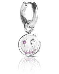 Kasun - Smile Hoop Earrings – February – Amethyst – - Lyst