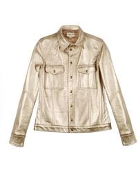 Paloma Lira - Gold Leather Jacket - Lyst
