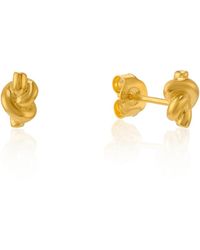 Auree - St Ives Vermeil Knot Stud Earrings - Lyst