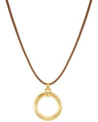 Dinny Hall - Iceni Chariot Link Almond Leather Pendant Necklace - Lyst