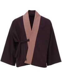 MOE - Plum/Rose Wool Jacket Reversible - Lyst