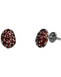 Onia - Pave Garnet Studs - Lyst