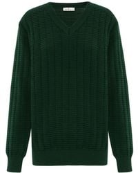Peraluna - Zacha V-Neck Waffle Knit Pullover - Lyst