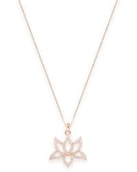 Seven Saints - Rose Illuminate Lotus Necklace, Topaz Pave, Rose Over Sterling - Lyst
