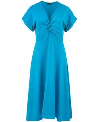 Conquista - Knot Detail Midi Dress - Lyst
