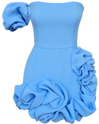 POST MERIDIEM - Flounced Bottom One Shoulder Bustier Dress - Lyst