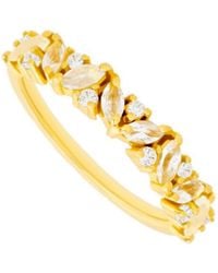 Lavani Jewels - Birthstone Ring April Goldplated & Topaz - Lyst