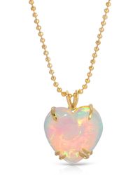 Glamrocks Jewelry - Welo Opal Puffy Heart Necklace - Lyst