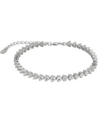 Spero London - Round Circular Sterling Tennis Bracelet - Lyst