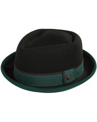 Dasmarca Hats - Edward Emerald Two Tone Felt Winter Porkpie Hat - Lyst