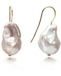 The Jewellery Store London - Baroque Pearl Earrings - Lyst
