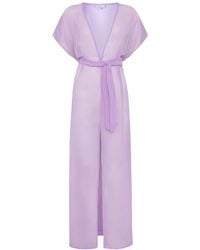 Leyla Maya Ltd - Sophia Sheer Long Beach Dress - Lyst