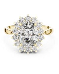 Aya Fine Jewelry - Oval Halo Lab Diamond Solitaire Engagement Ring - Lyst